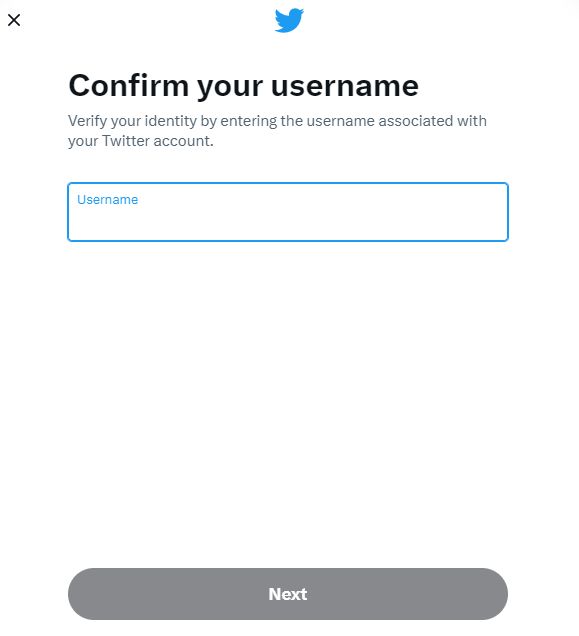 Enter Username 