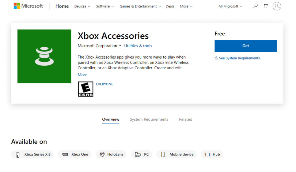 Install Xbox Accessories 