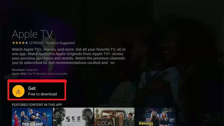 Click on Get or Download option