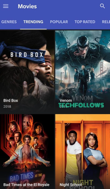 Stream movies on Android device