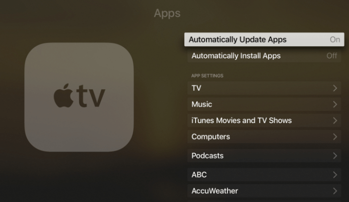 Turn ON Automatically Update Apps
