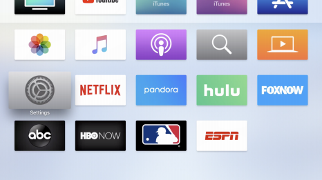 Open Settings on Apple TV