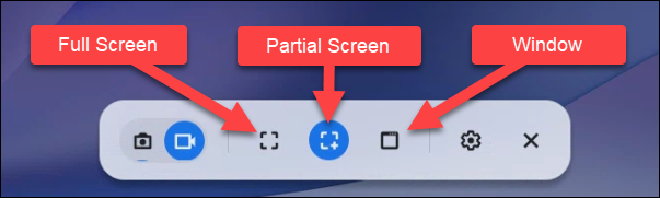 Options for screenshot on Chromebook