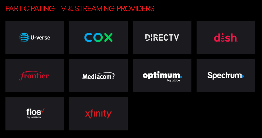 Choose your TV provider