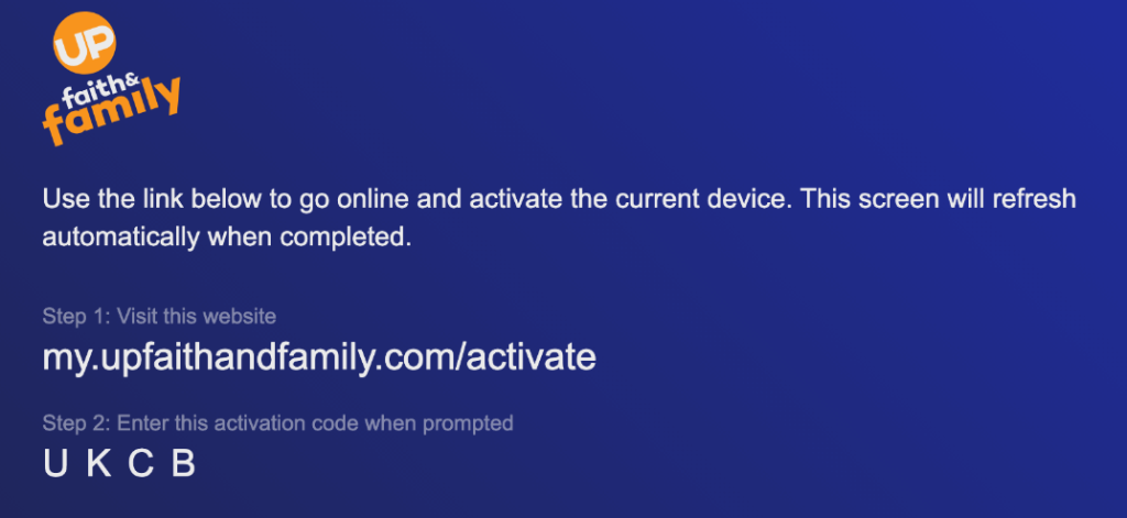 Click Sign in to display the activation code