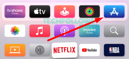 Open App Store on Apple TV