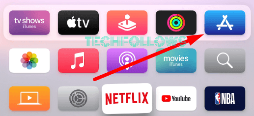 Open App Store on Apple TV 