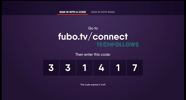 fuboTV Activation code 