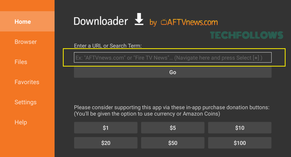 Enter the Crunchyroll APK URL
