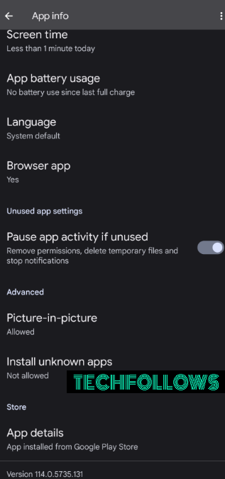 Tap Install Unknown apps option