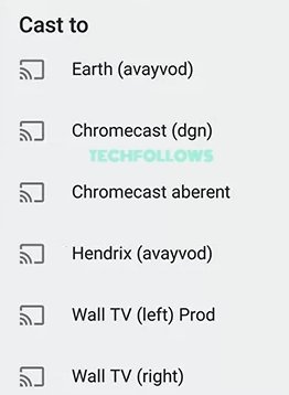 Select your Chromecast 