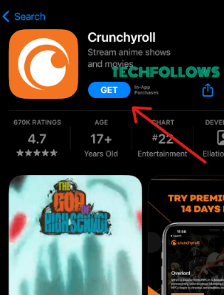 Install Crunchyroll on your iOS device