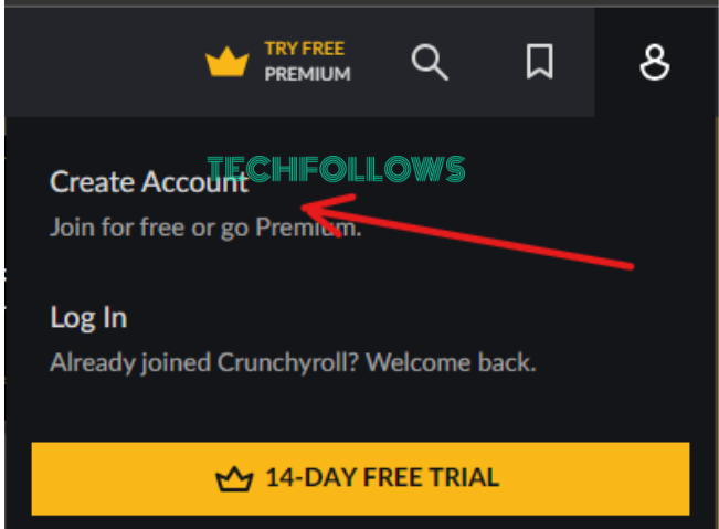 Tap Create Account option