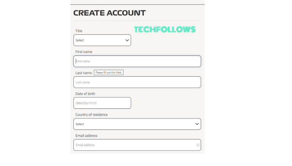Create Account - F1 TV