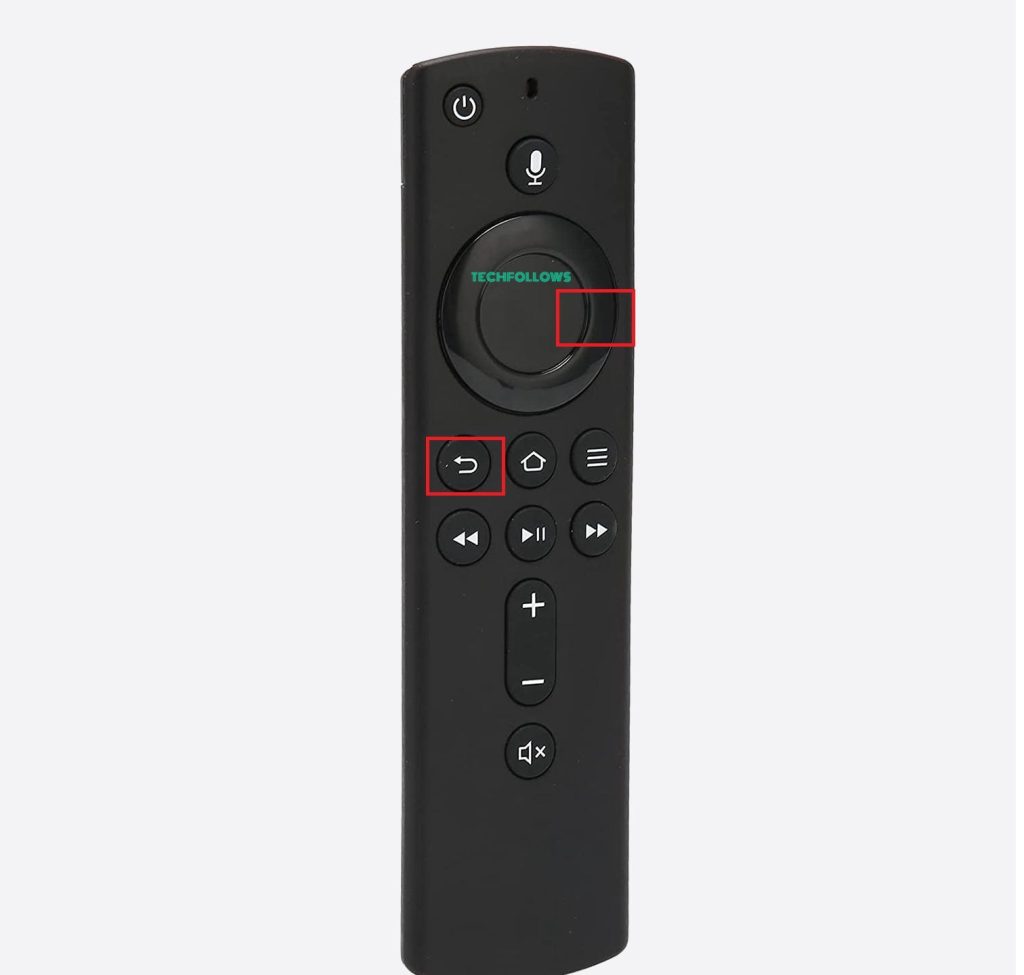 Press the back and right directional button on remote