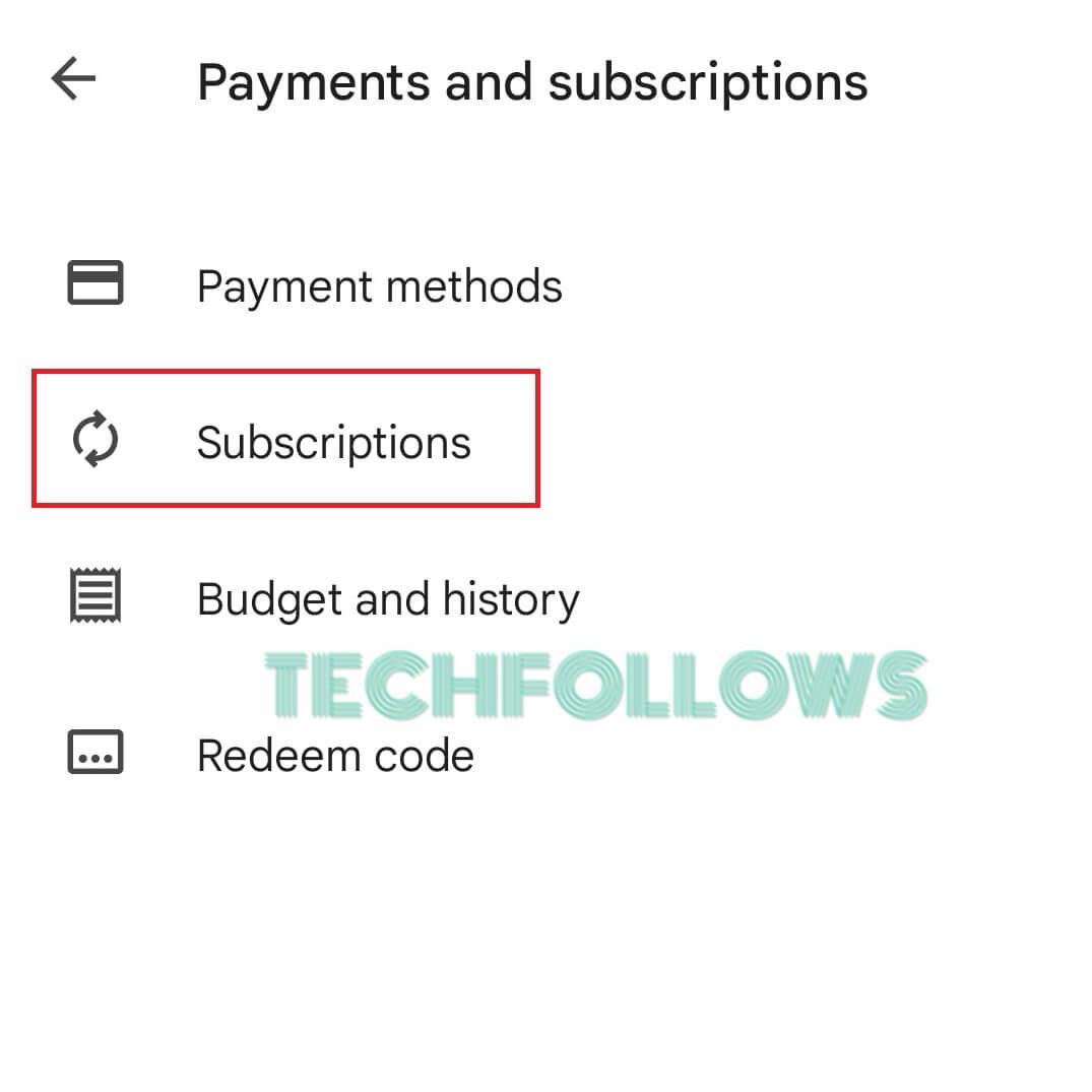 Click Subscription and choose Netflix subscription