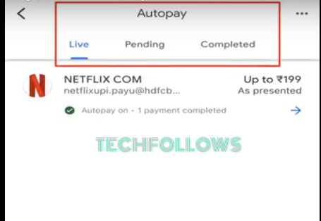 Click on Netflix to cancel Autopay subscription