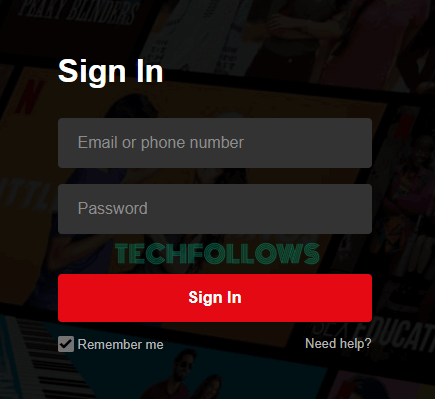 Sign in to your account to cancel Netflix subscription