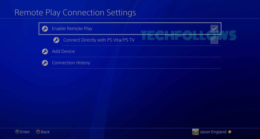 Click Enable Remote Play to Connect PS4 Controller to Android Phone