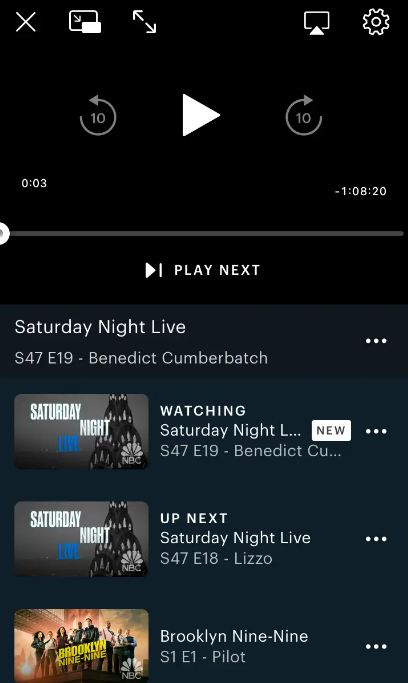 Hit the AirPlay icon