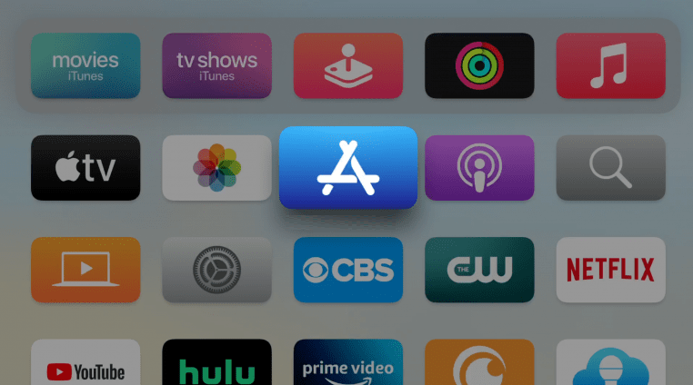 Go to App Store on your Apple TV
