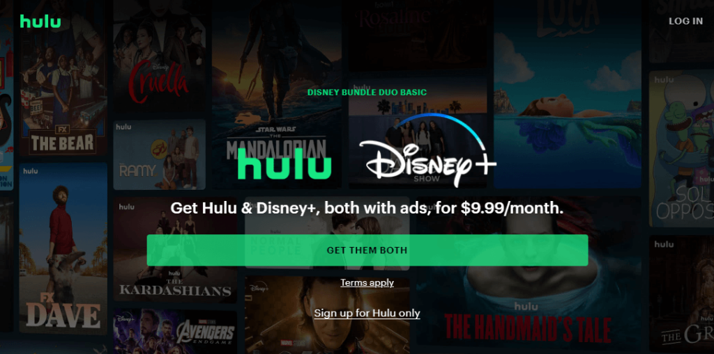 Hulu website 