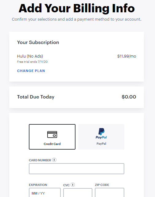 Add billing info
