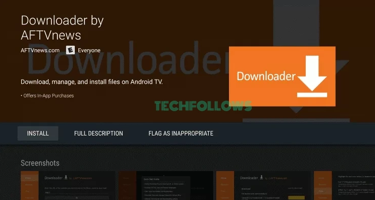 Install Downloader on Android TV