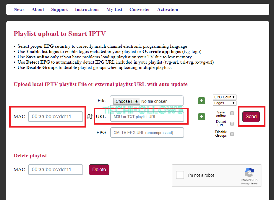 Activate Smart IPTV Player 