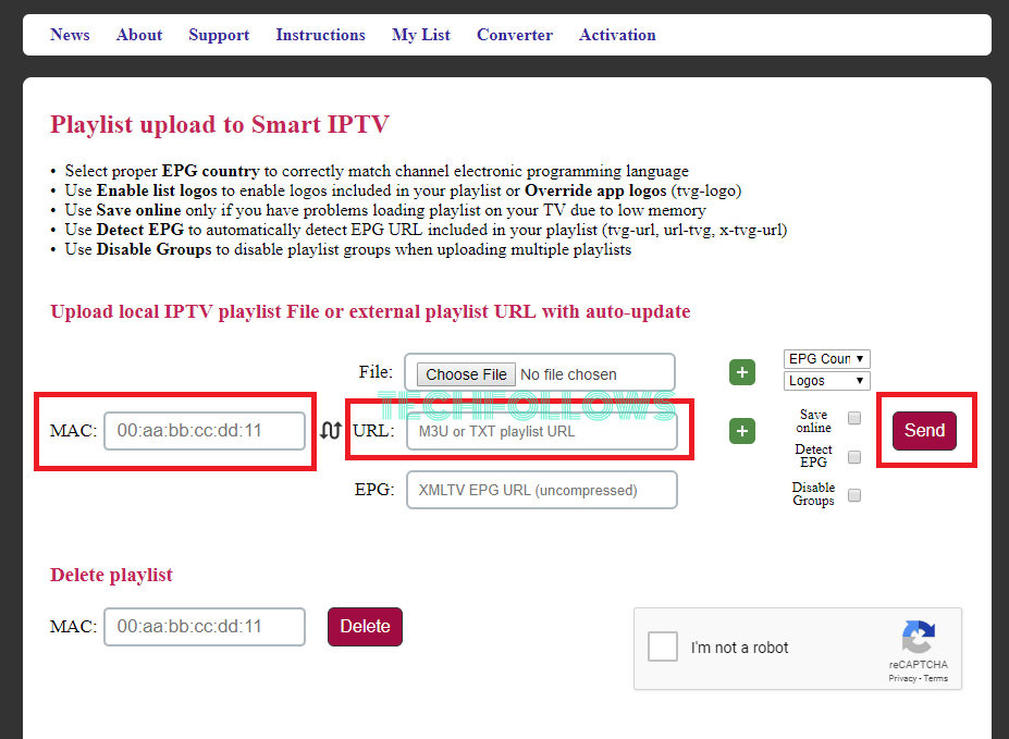 Activate Smart IPTV Player
