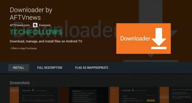 Downloader on Sony TV