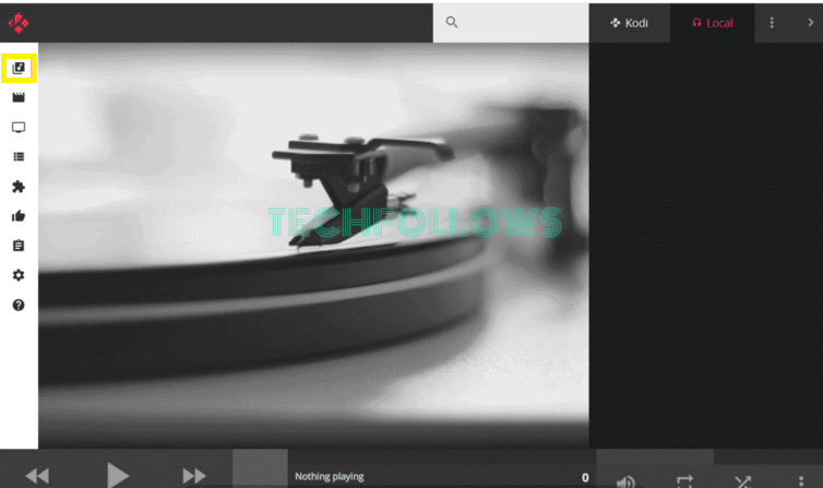 Tap on Music icon on Kodi home screen