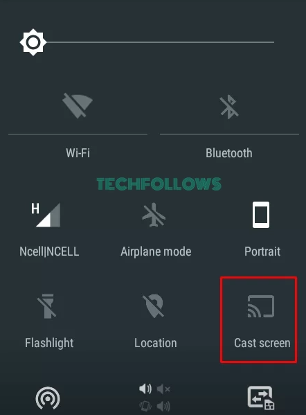 Click the Cast icon 