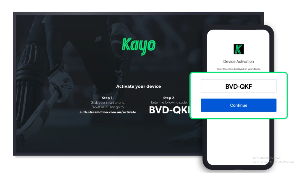 Activate Kayo Sports