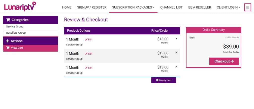 Click Checkout