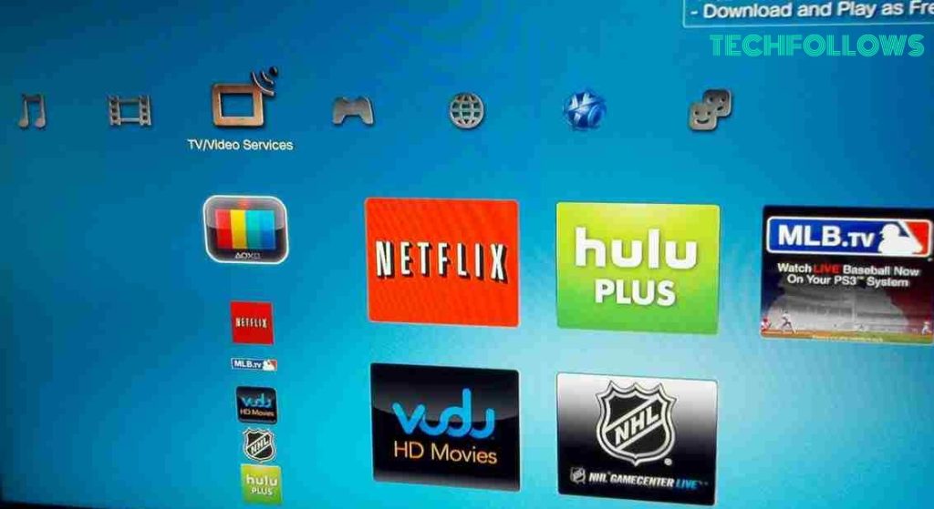 Find Netflix under TV/Video menu