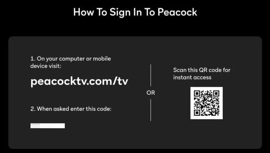 Activate Peacock TV on Firestick