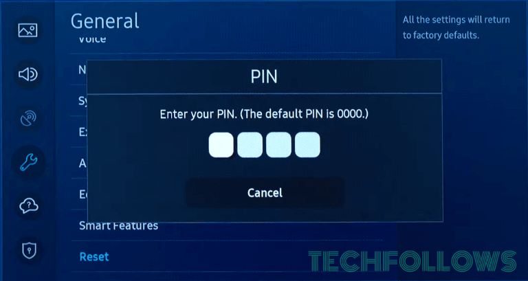 Enter your TV PIN