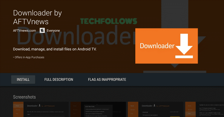 Install Downloader to sideload Stremio on Android TV
