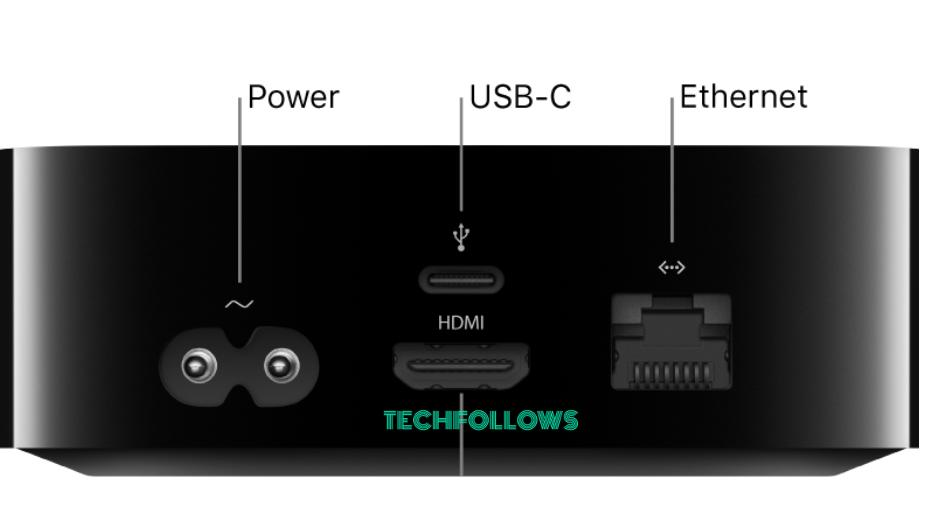 Unplug the power cable on Apple TV