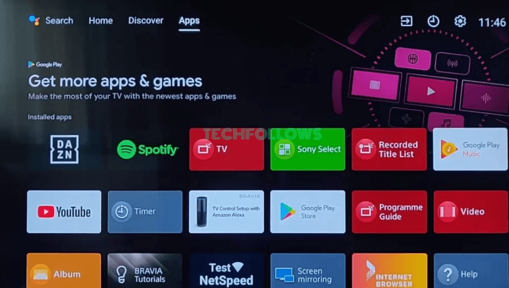 Tap Apps on Android TV 