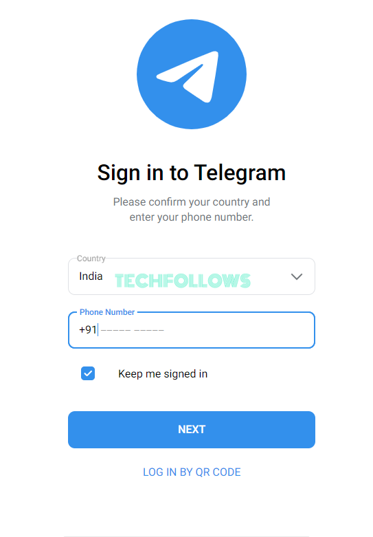 Sign In to Telegram 