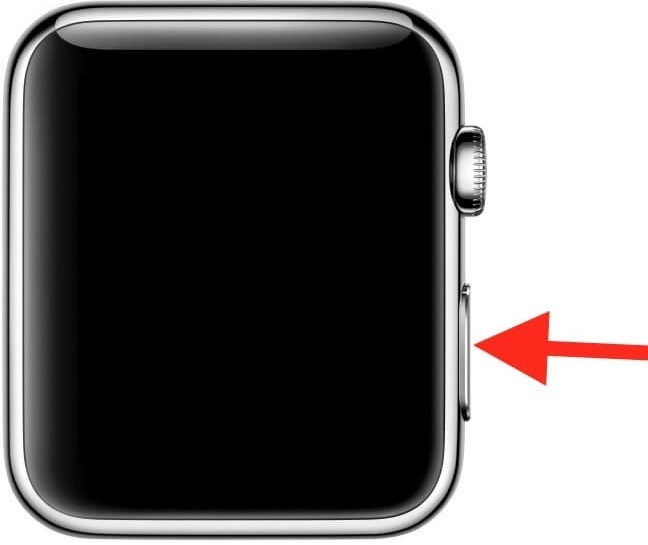 Press the side button to Turn On Apple Watch
