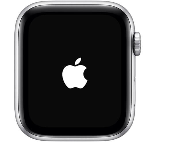 The Apple Logo will appear when your watch is turned On