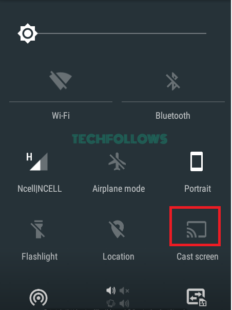 Tap on Cast icon on your Android device