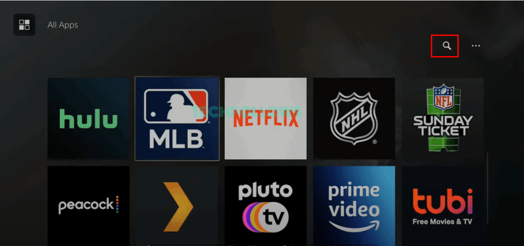 Search for YouTube TV on PS5