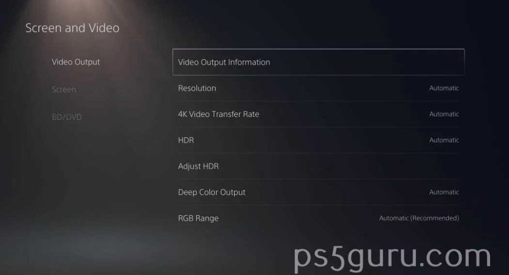 choose HDR - Disney Plus not working on PS5