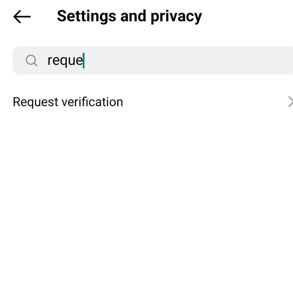 Select Request verification