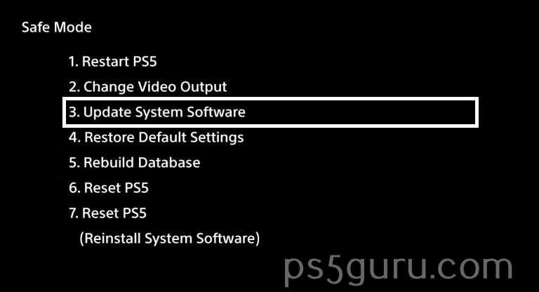 select Update System software