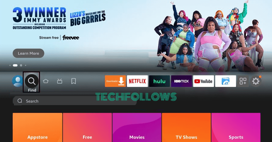 Tap the Find icon on Firestick